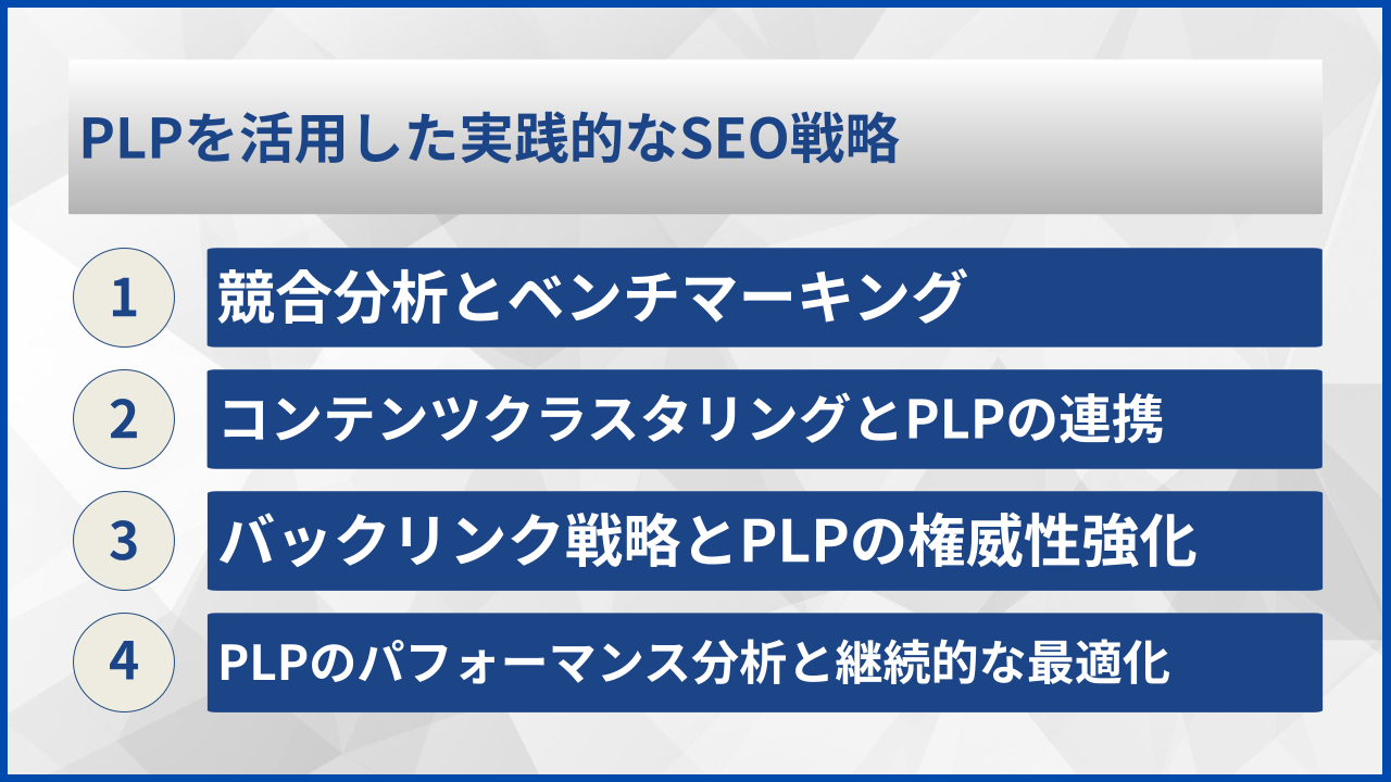 PLPを活用した実践的なSEO戦略