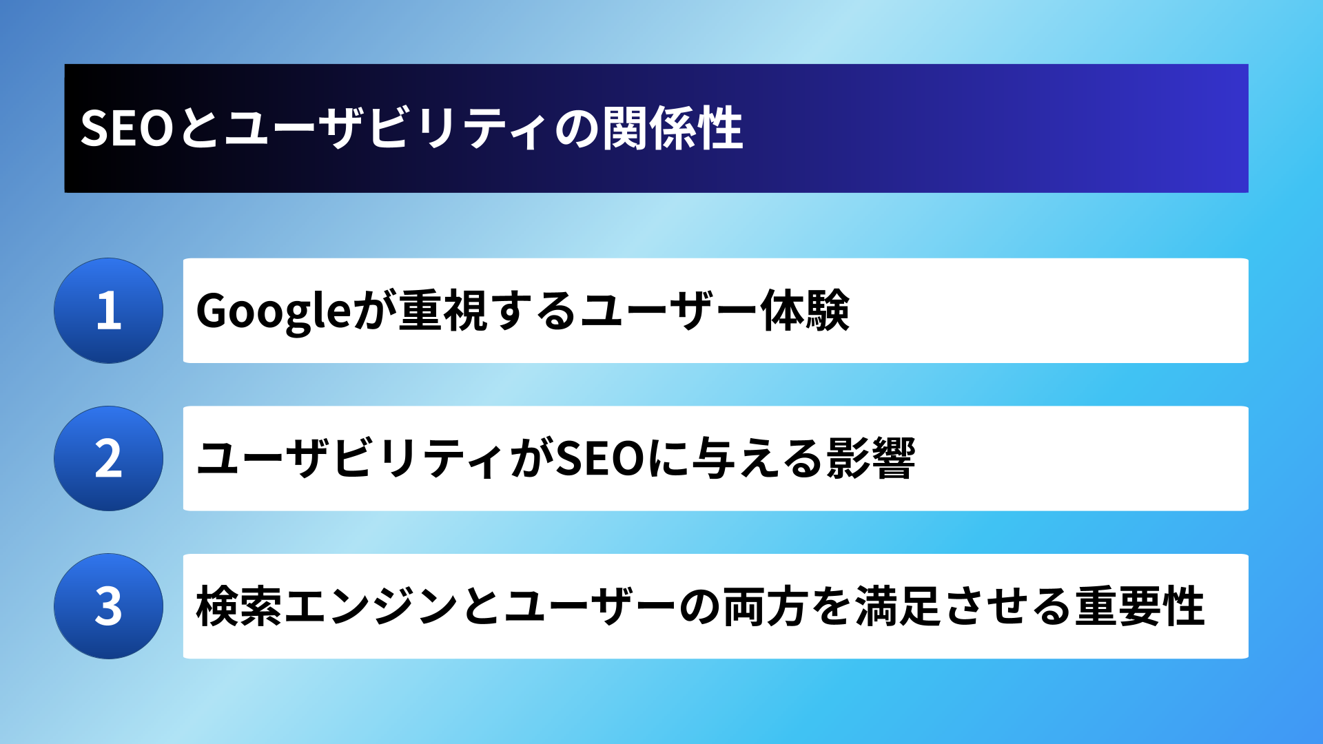 SEOとユーザビリティの関係性