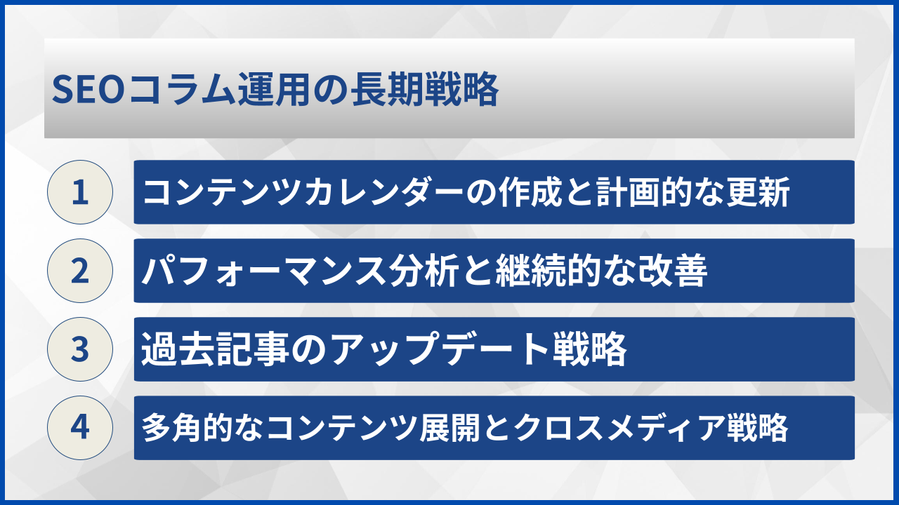 SEOコラム運用の長期戦略