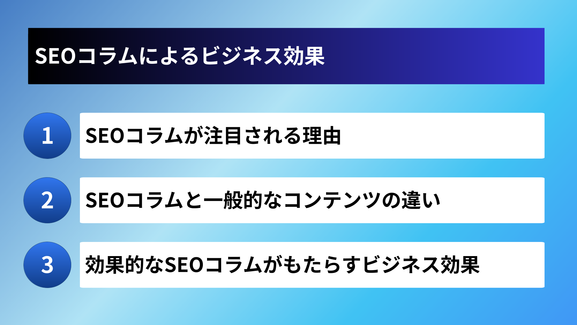 SEOコラムによるビジネス効果