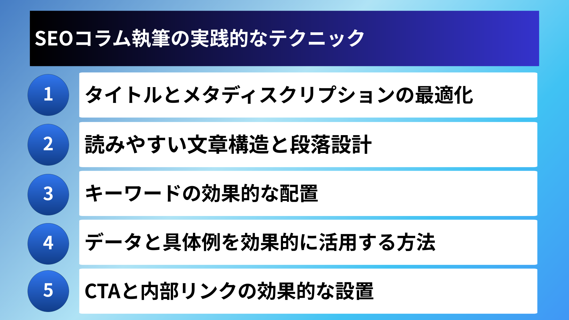 SEOコラム執筆の実践的なテクニック