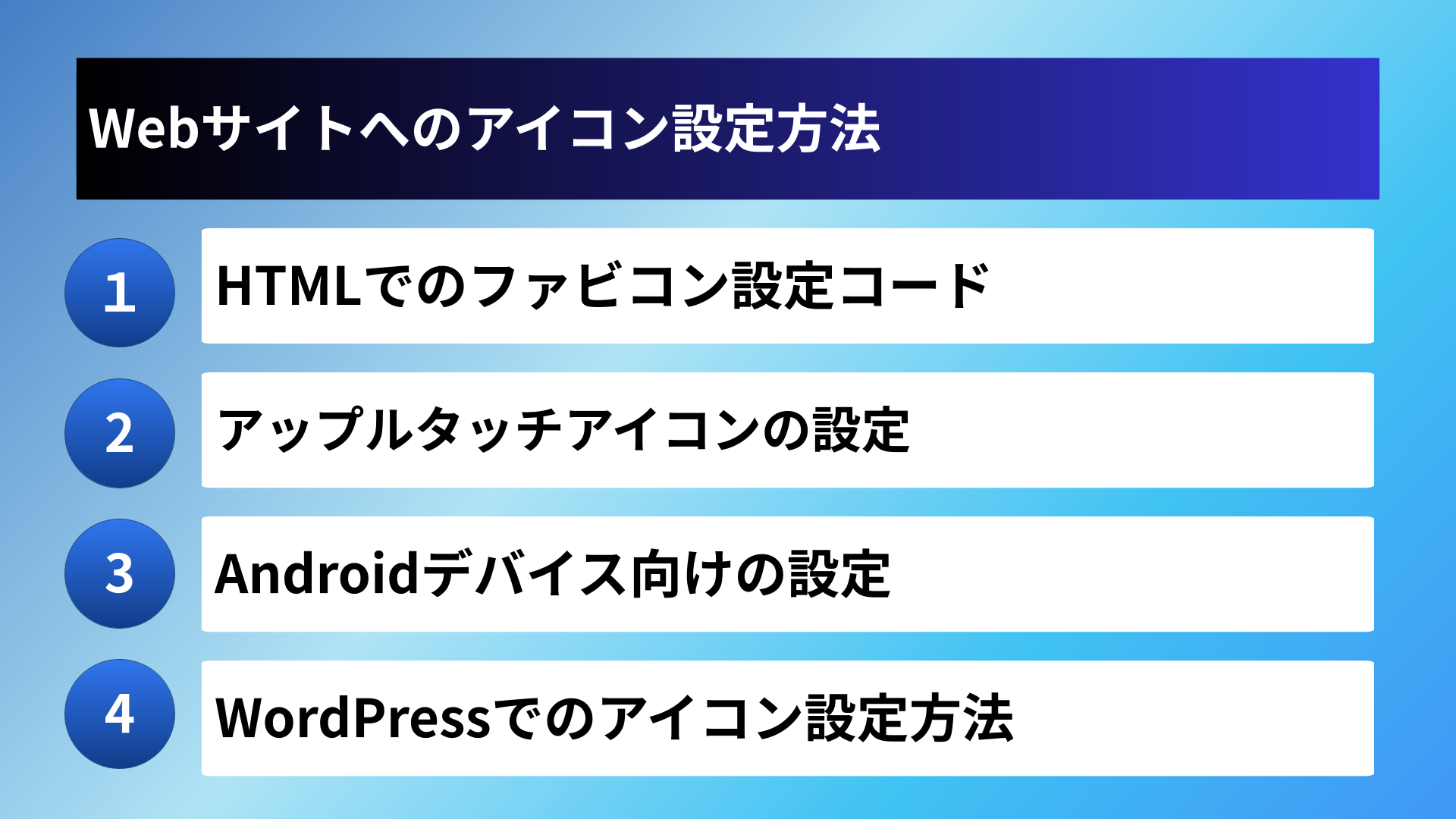 Webサイトへのアイコン設定方法