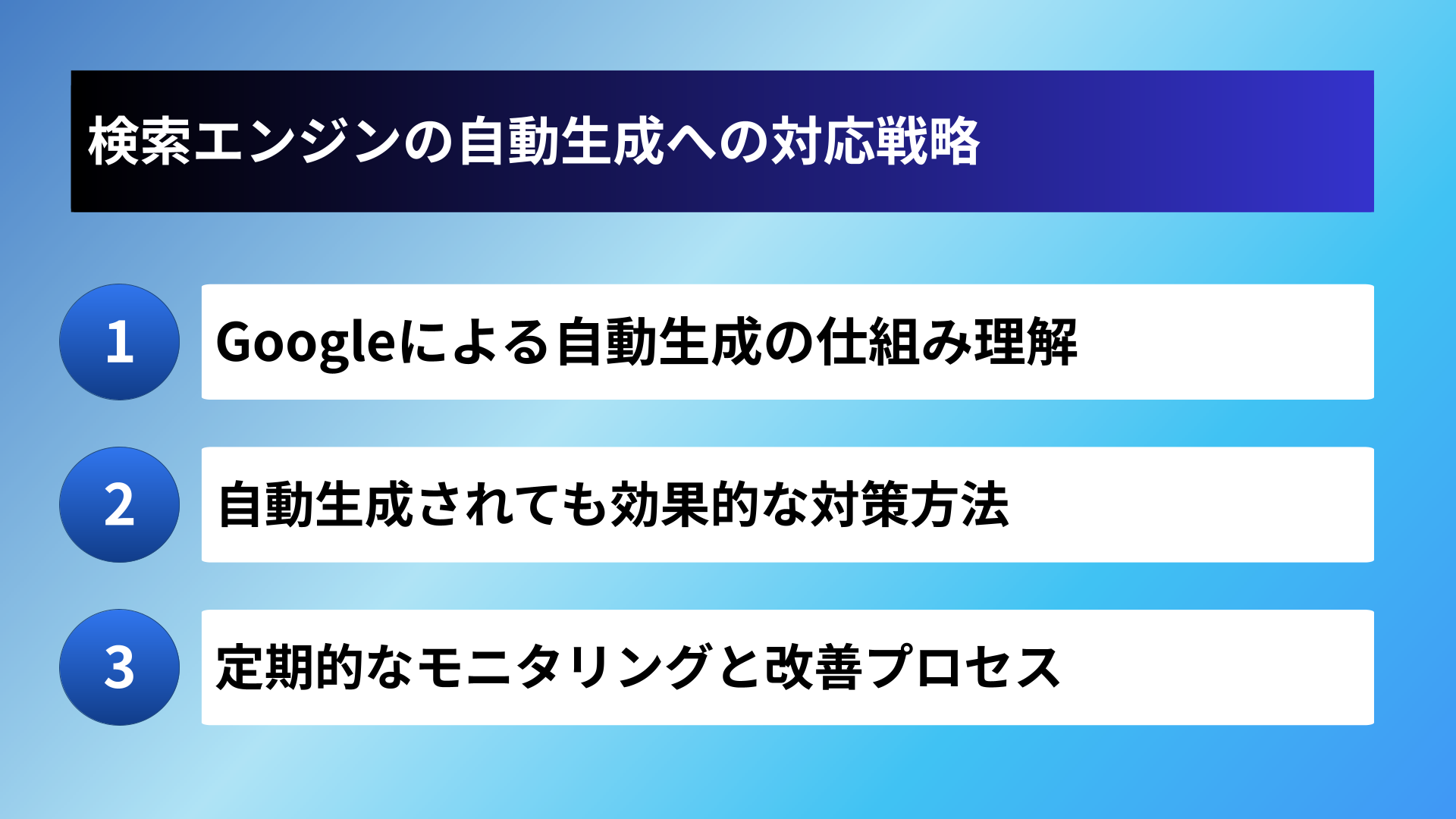 検索エンジンの自動生成への対応戦略