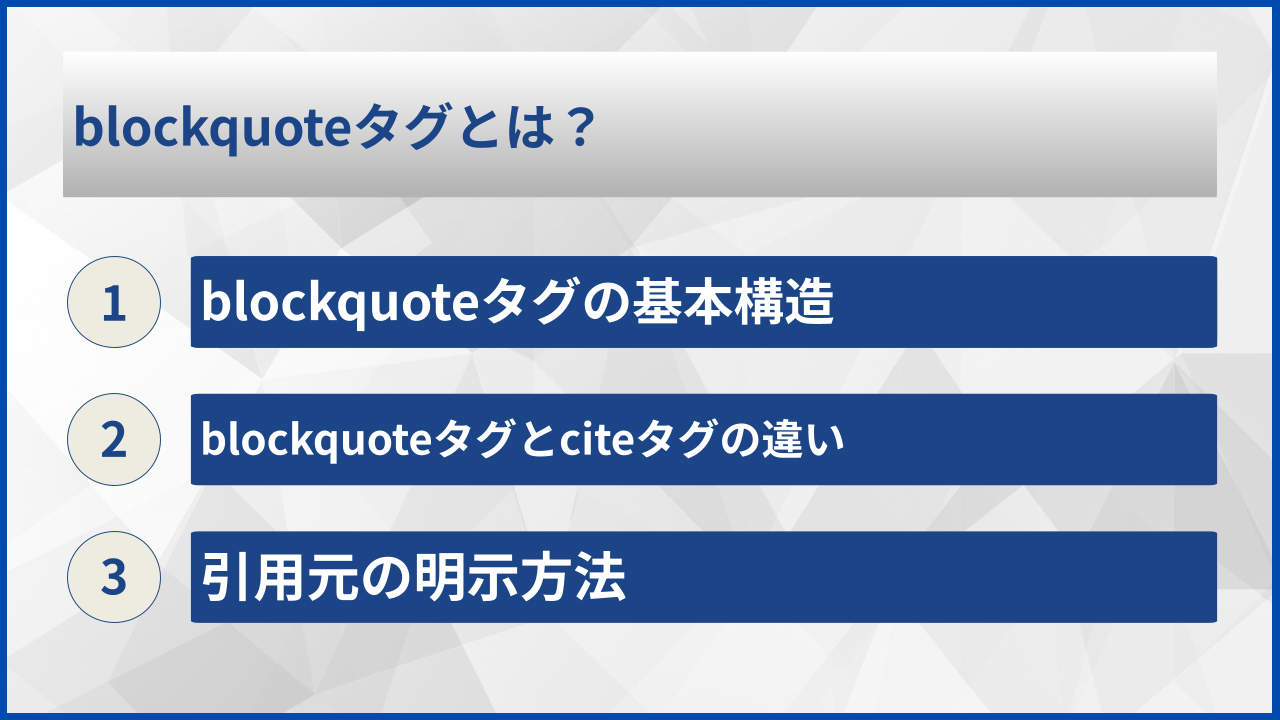 blockquoteタグとは？