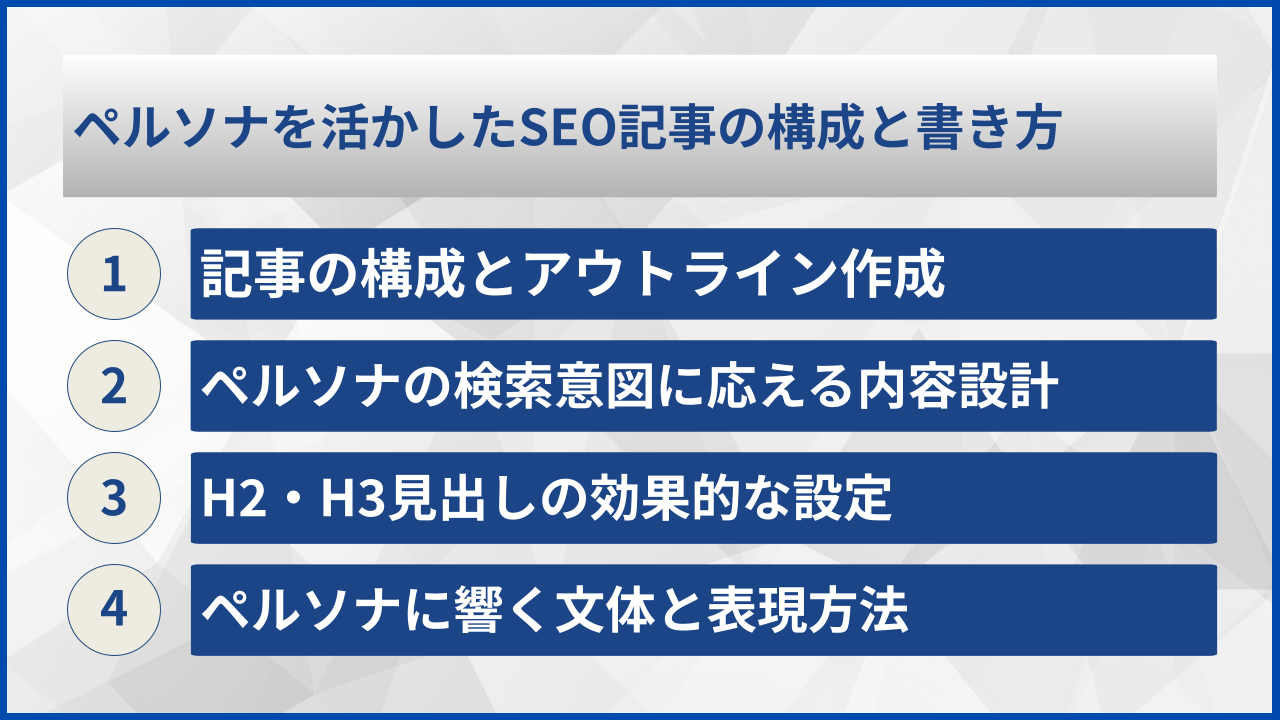 ペルソナを活かしたSEO記事の構成と書き方