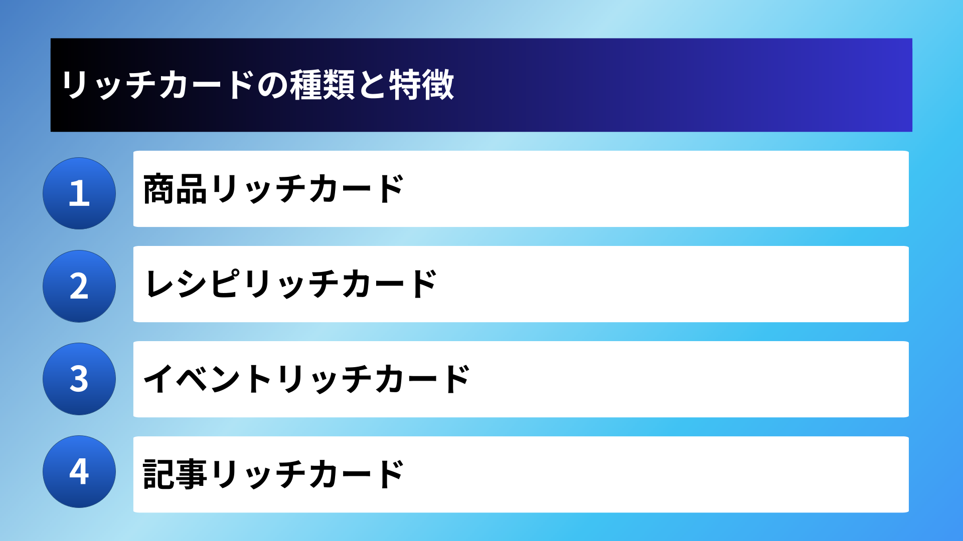 リッチカードの種類と特徴