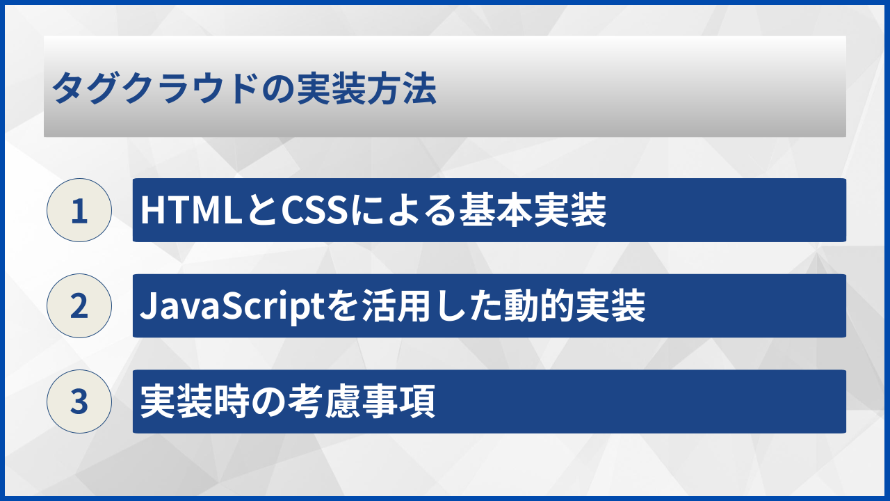 タグクラウドの実装方法