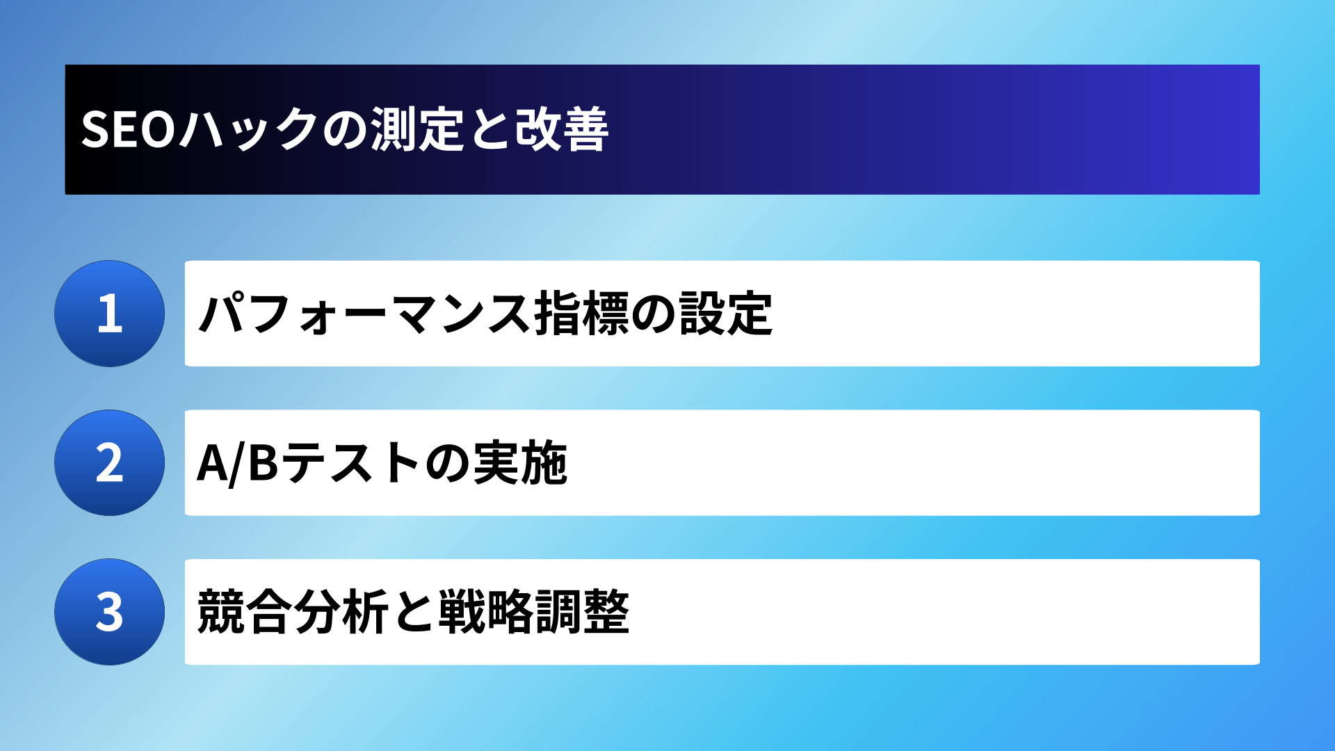 SEOハックの測定と改善
