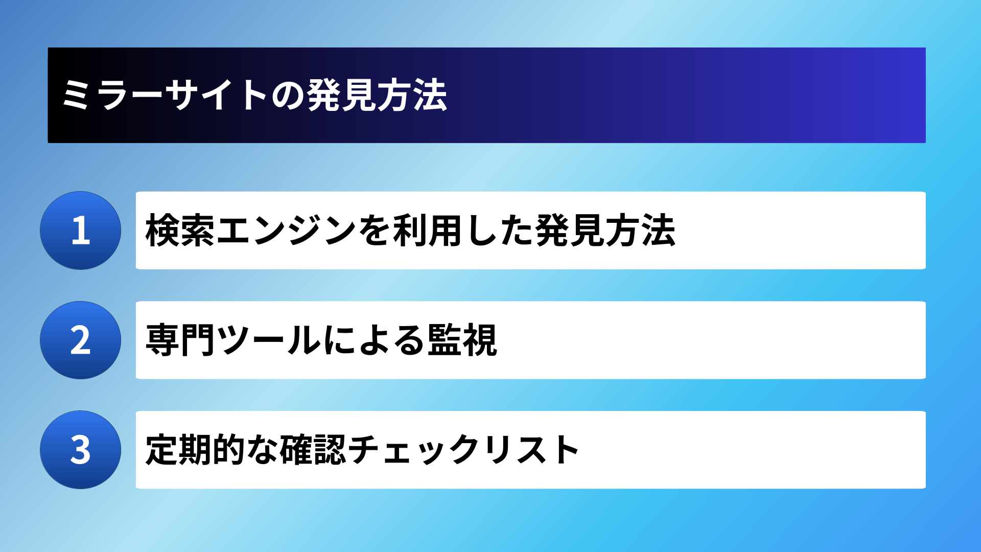 ミラーサイトの発見方法