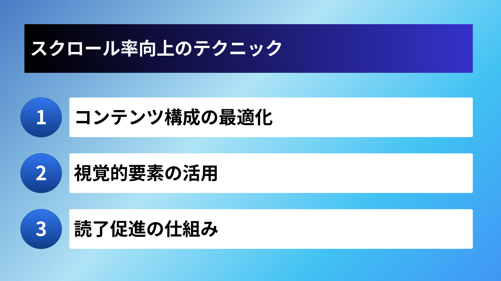 スクロール率向上のテクニック