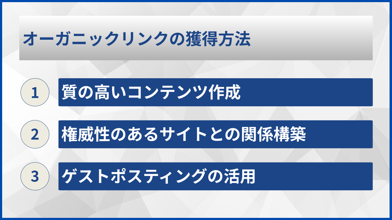 オーガニックリンクの獲得方法