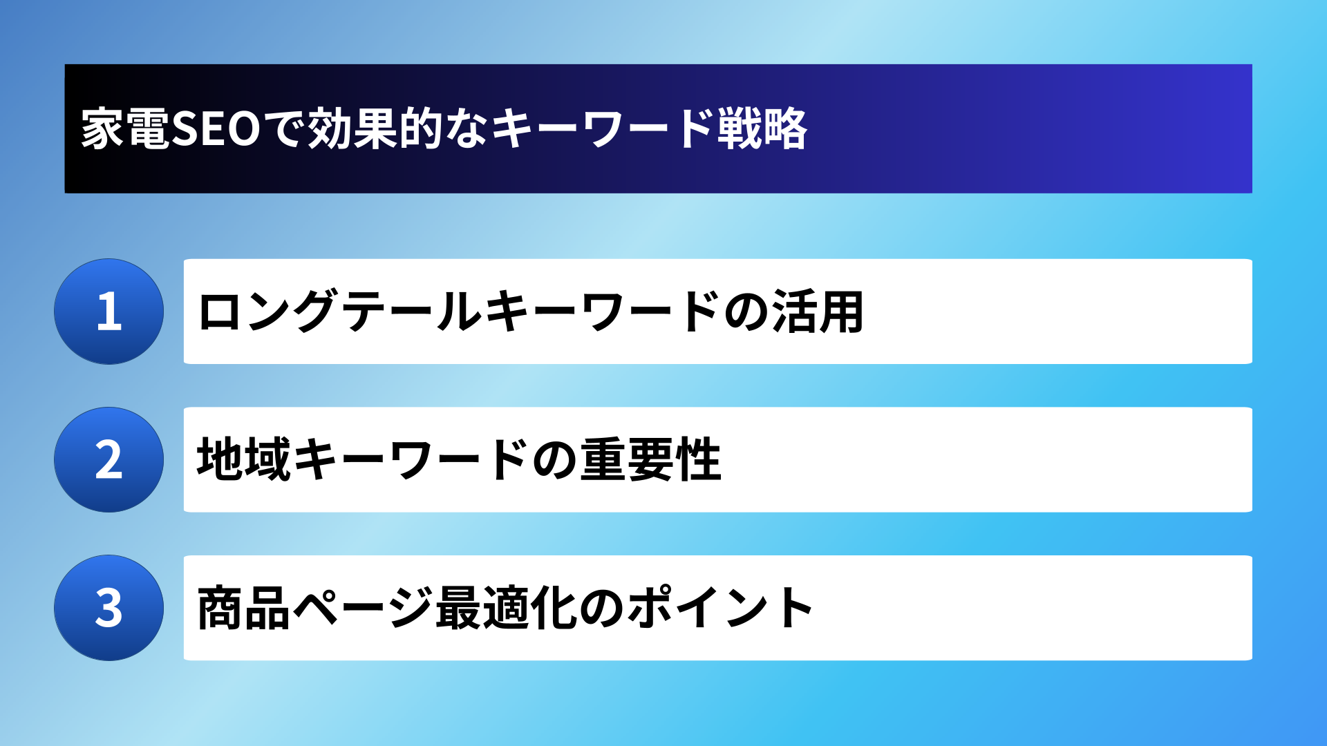 家電SEOで効果的なキーワード戦略
