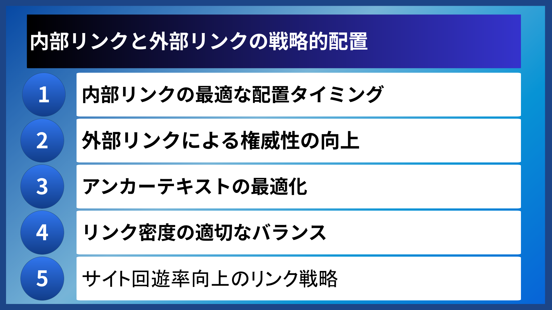 内部リンクと外部リンクの戦略的配置