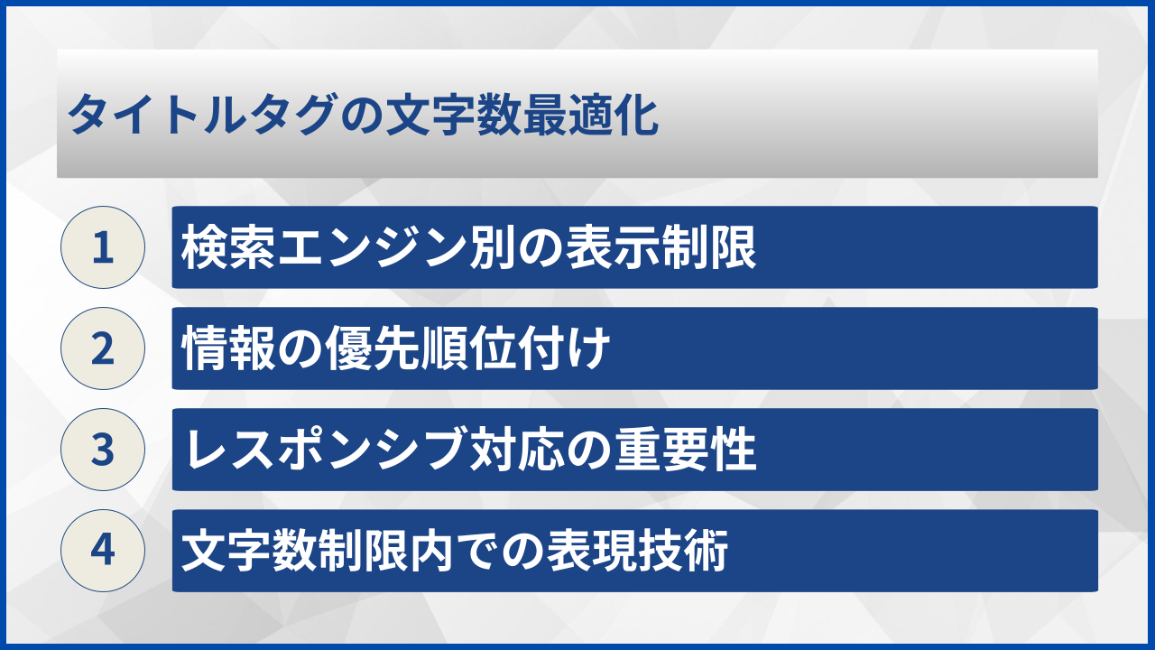 タイトルタグの文字数最適化