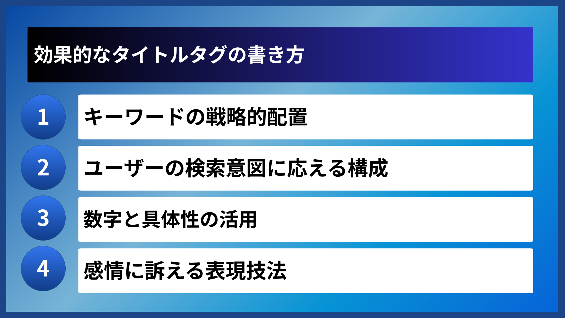効果的なタイトルタグの書き方