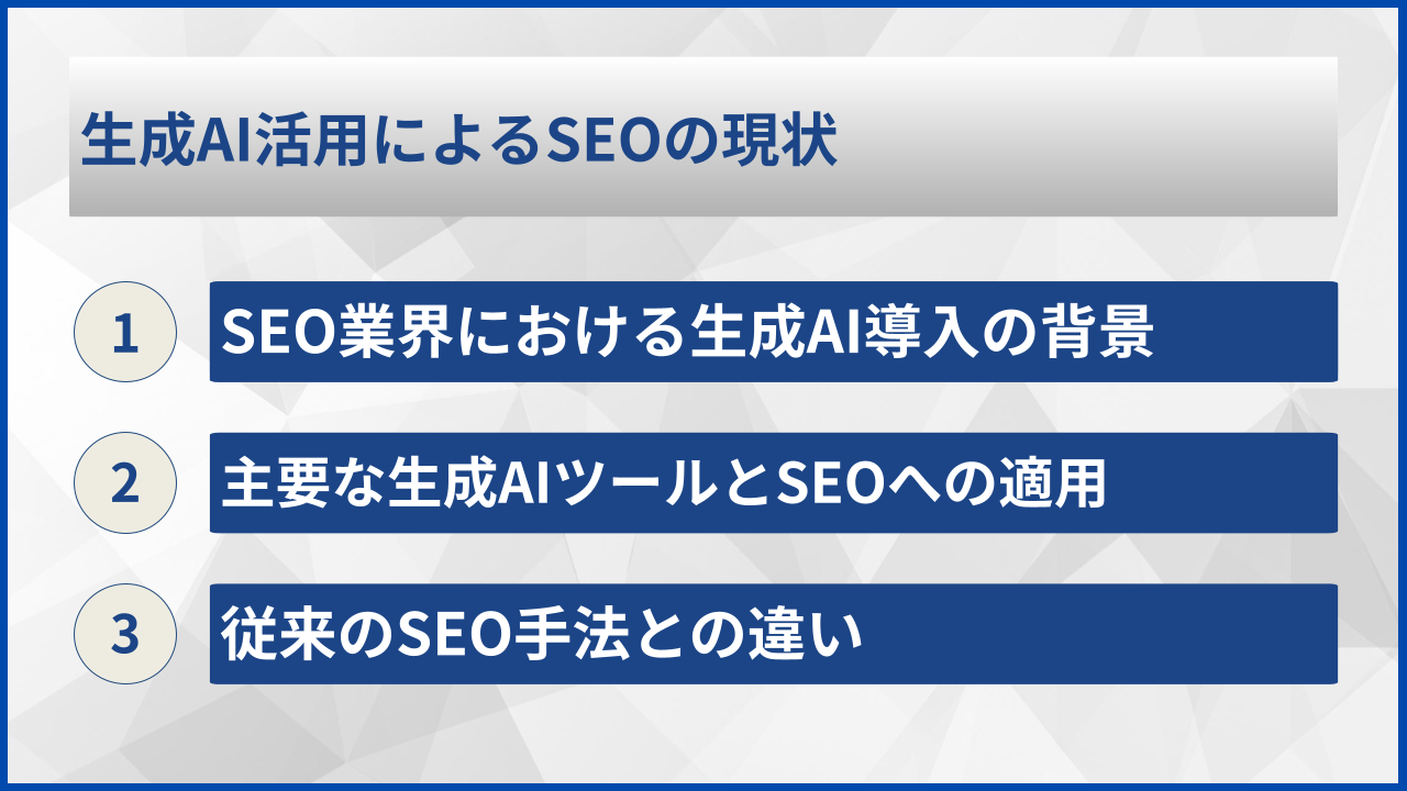 生成AI活用によるSEOの現状