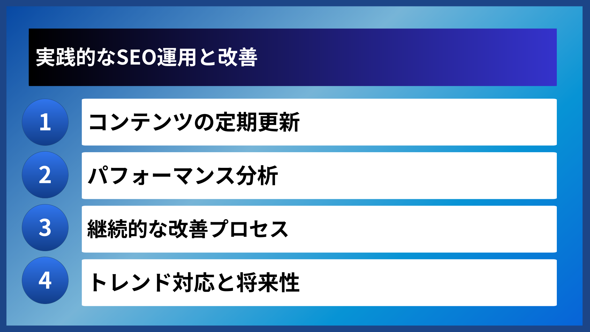 実践的なSEO運用と改善