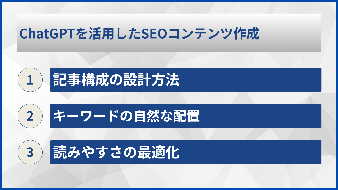 ChatGPTを活用したSEOコンテンツ作成