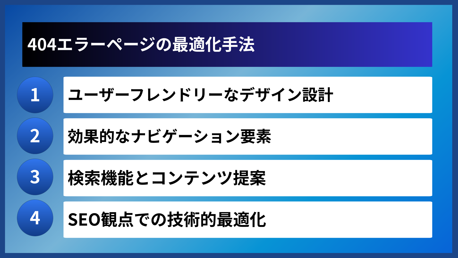 404エラーページの最適化手法