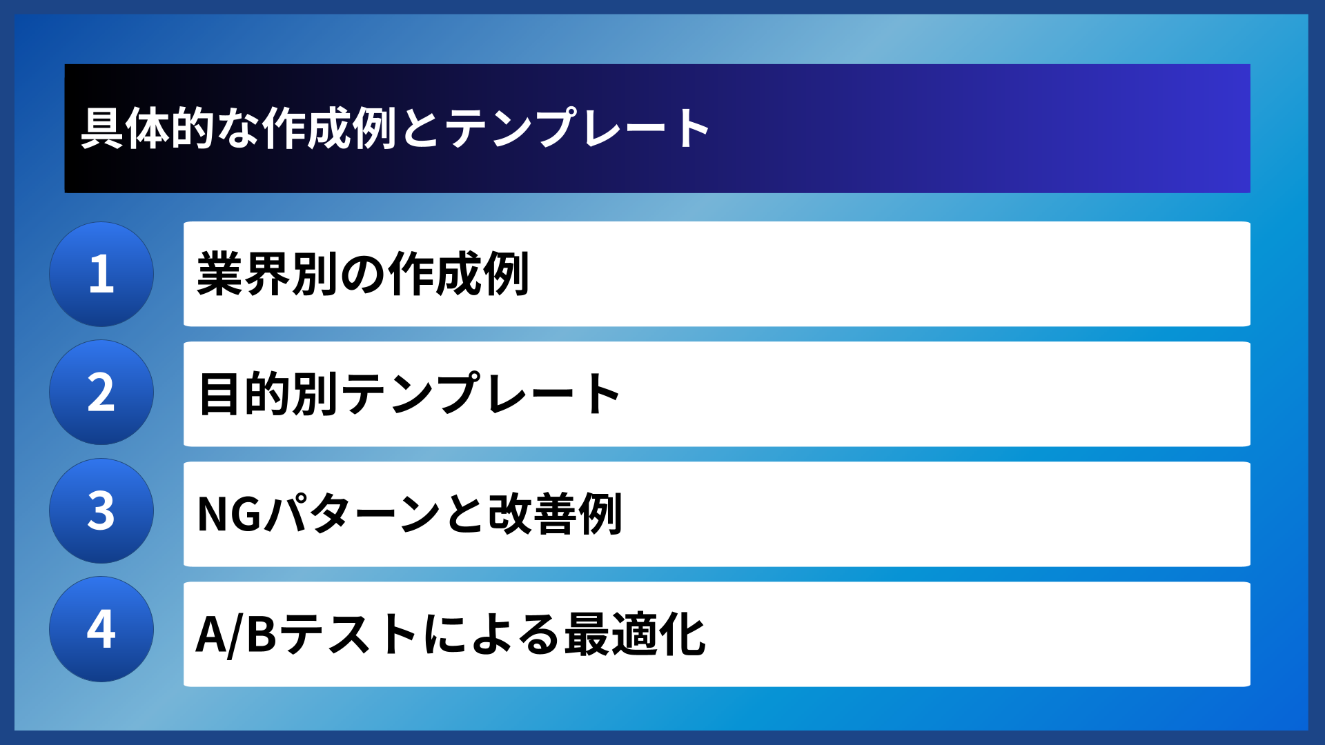 具体的な作成例とテンプレート