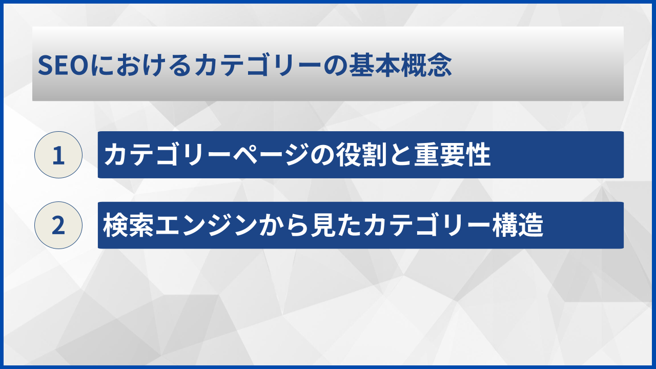 SEOにおけるカテゴリーの基本概念