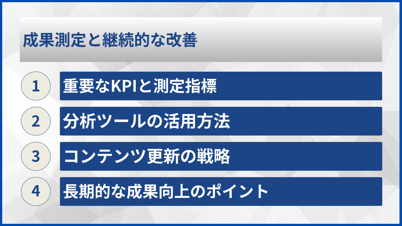 成果測定と継続的な改善