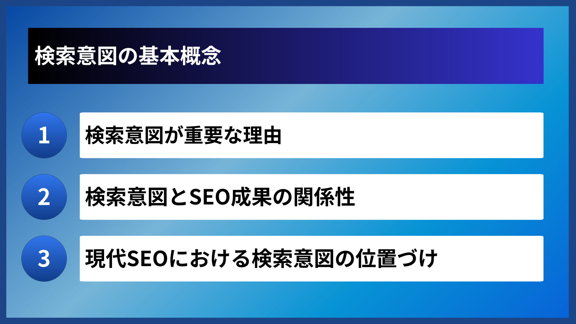 検索意図の基本概念