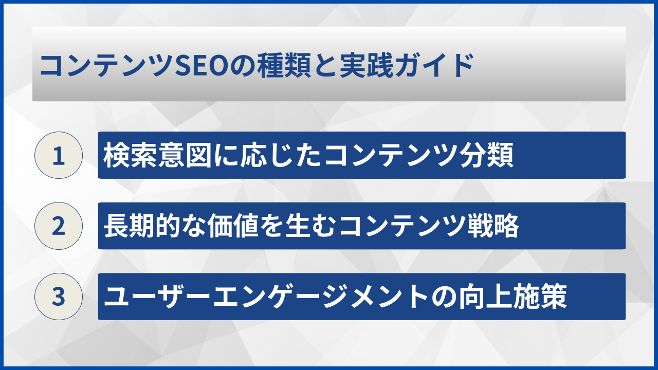 コンテンツSEOの種類と実践ガイド