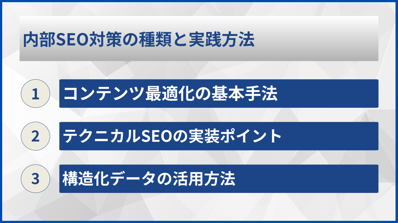 内部SEO対策の種類と実践方法