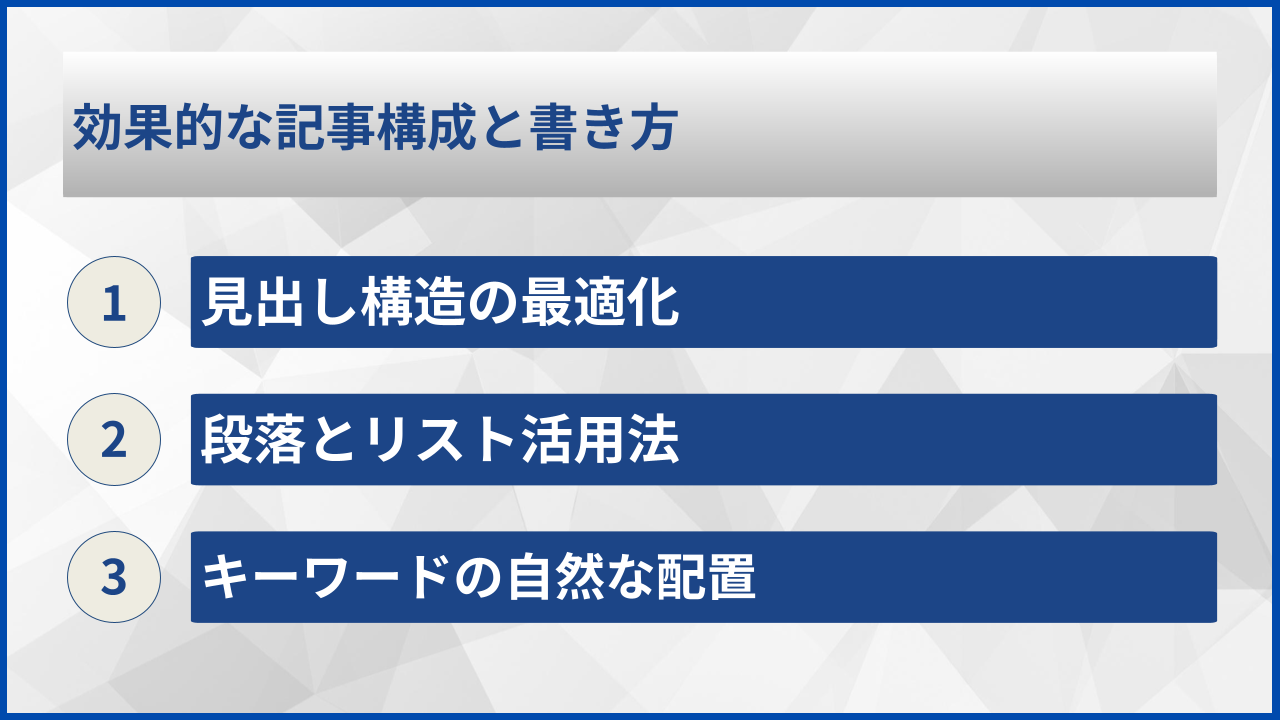 効果的な記事構成と書き方