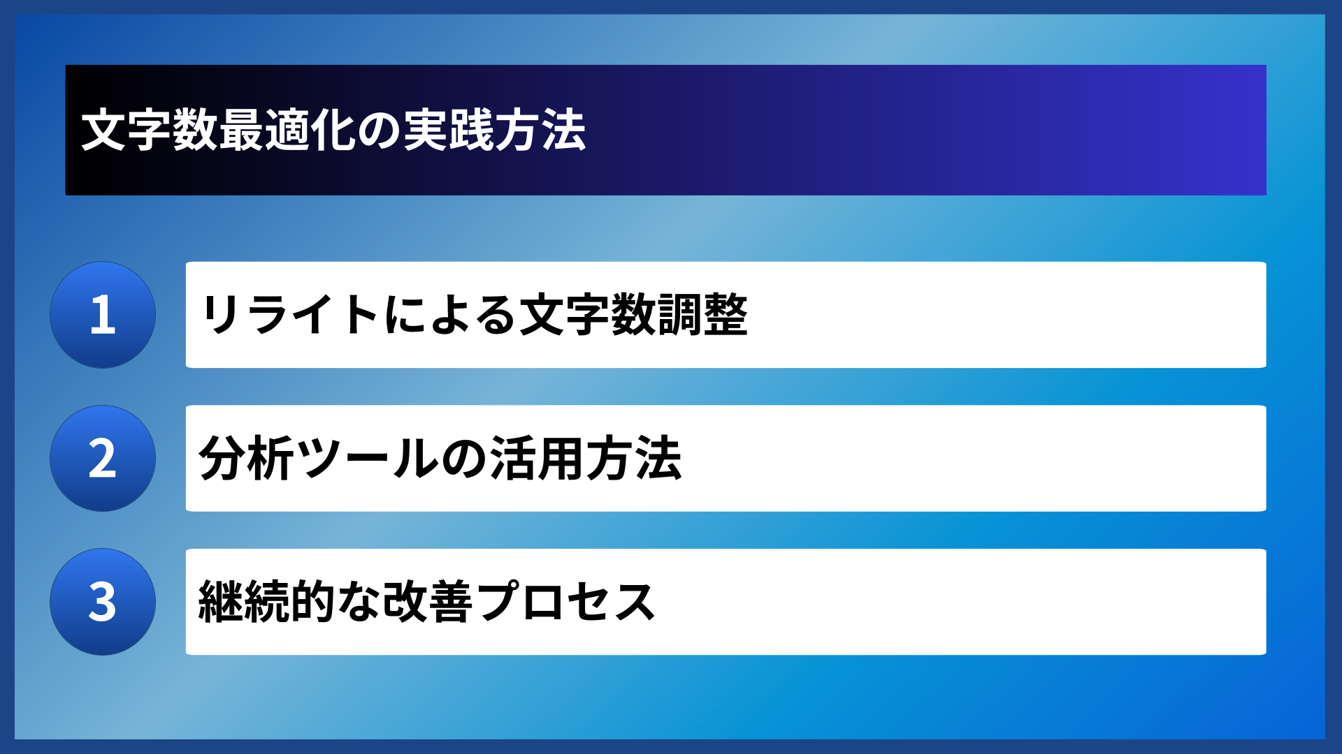 文字数最適化の実践方法