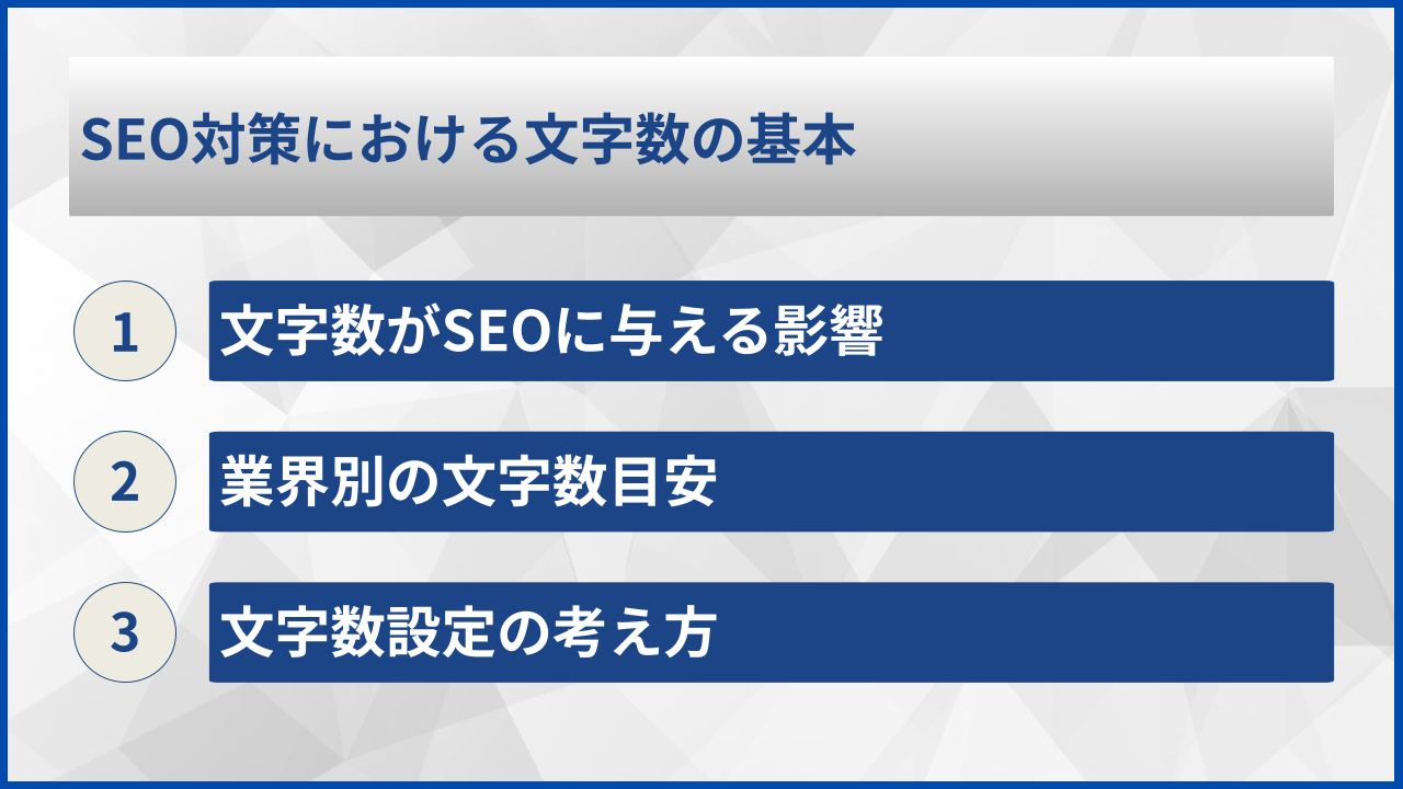 SEO対策における文字数の基本