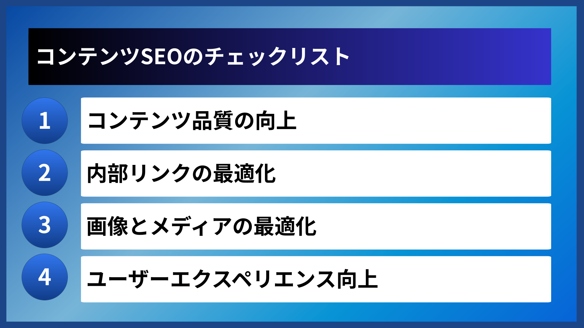 コンテンツSEOのチェックリスト