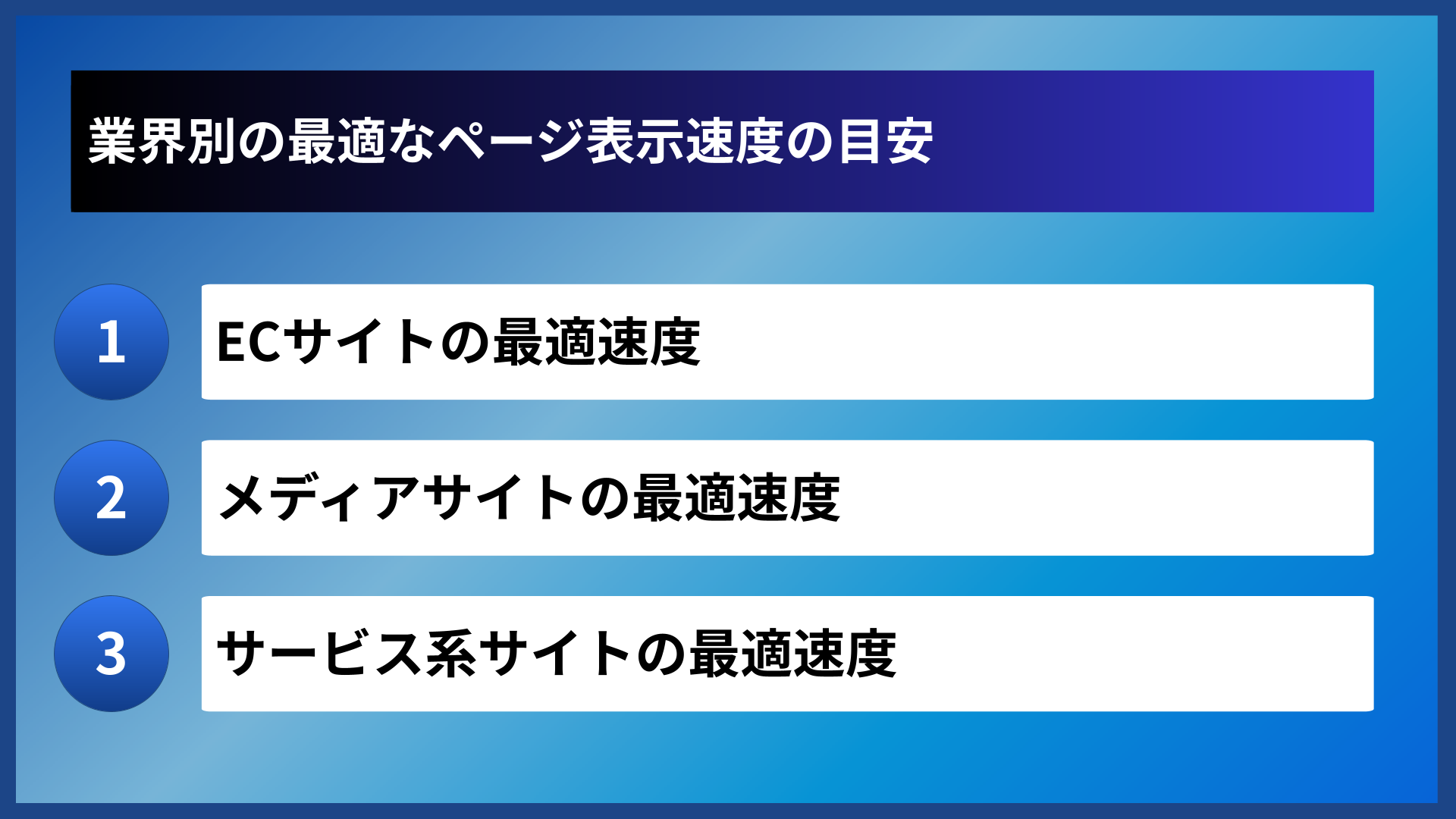 業界別の最適なページ表示速度の目安