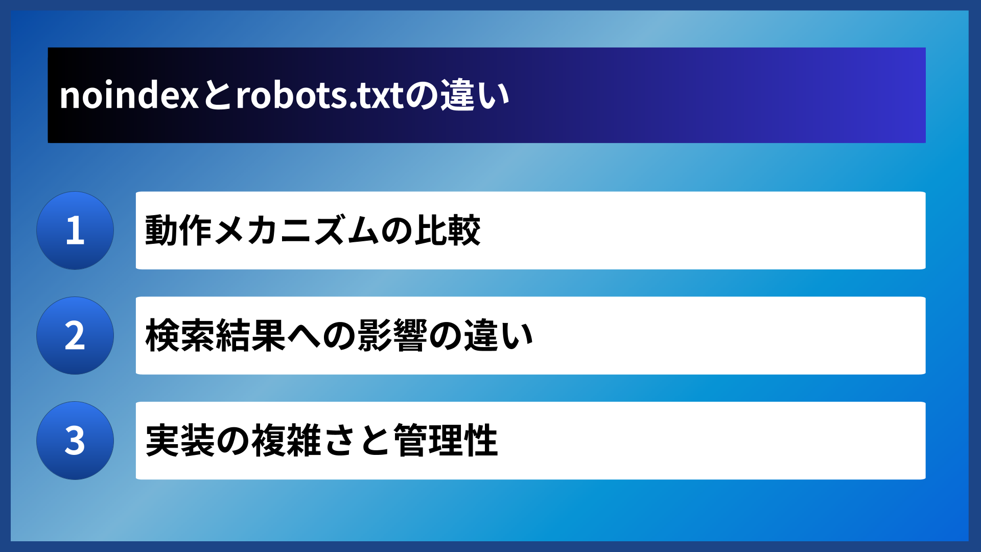 noindexとrobots.txtの違い