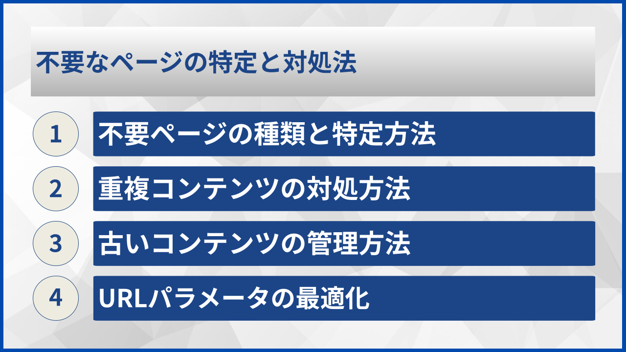 不要なページの特定と対処法