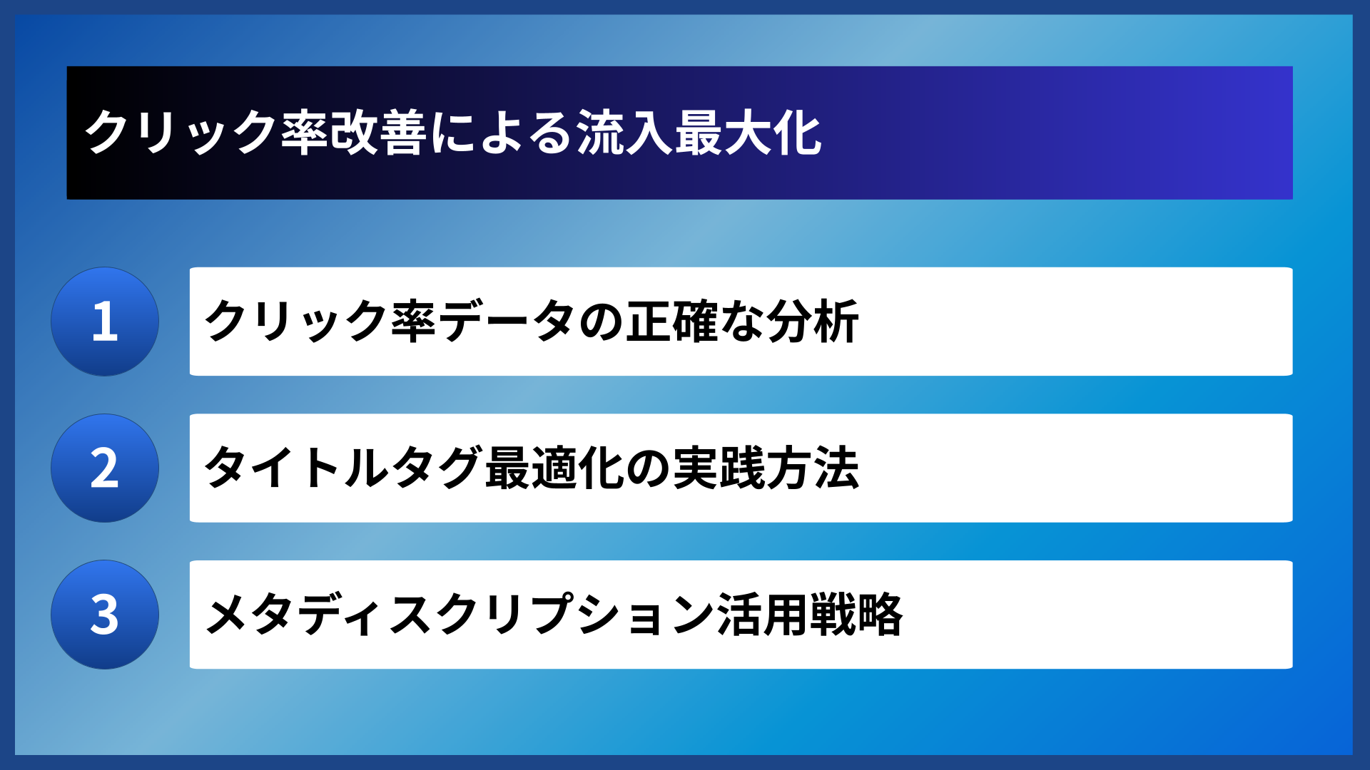 クリック率改善による流入最大化