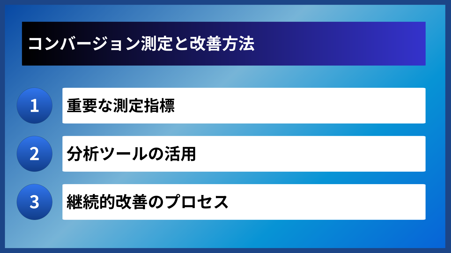 コンバージョン測定と改善方法