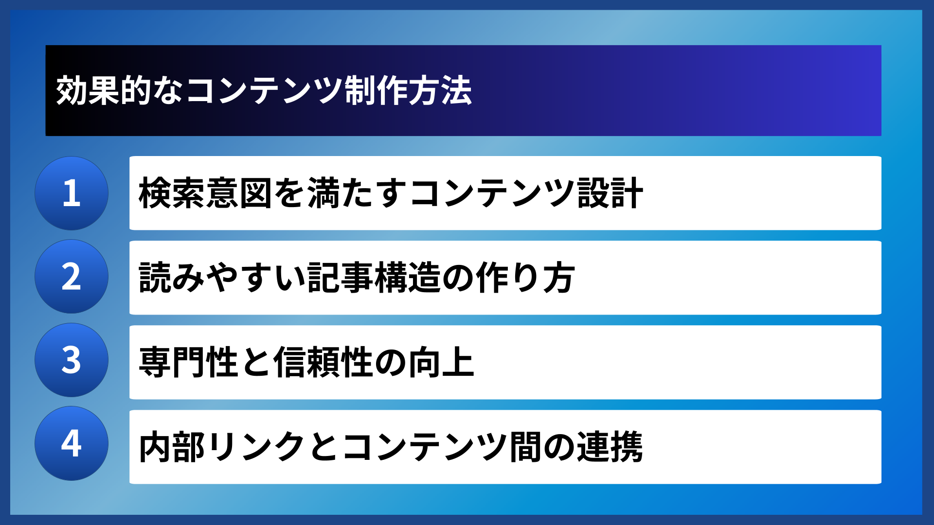 効果的なコンテンツ制作方法