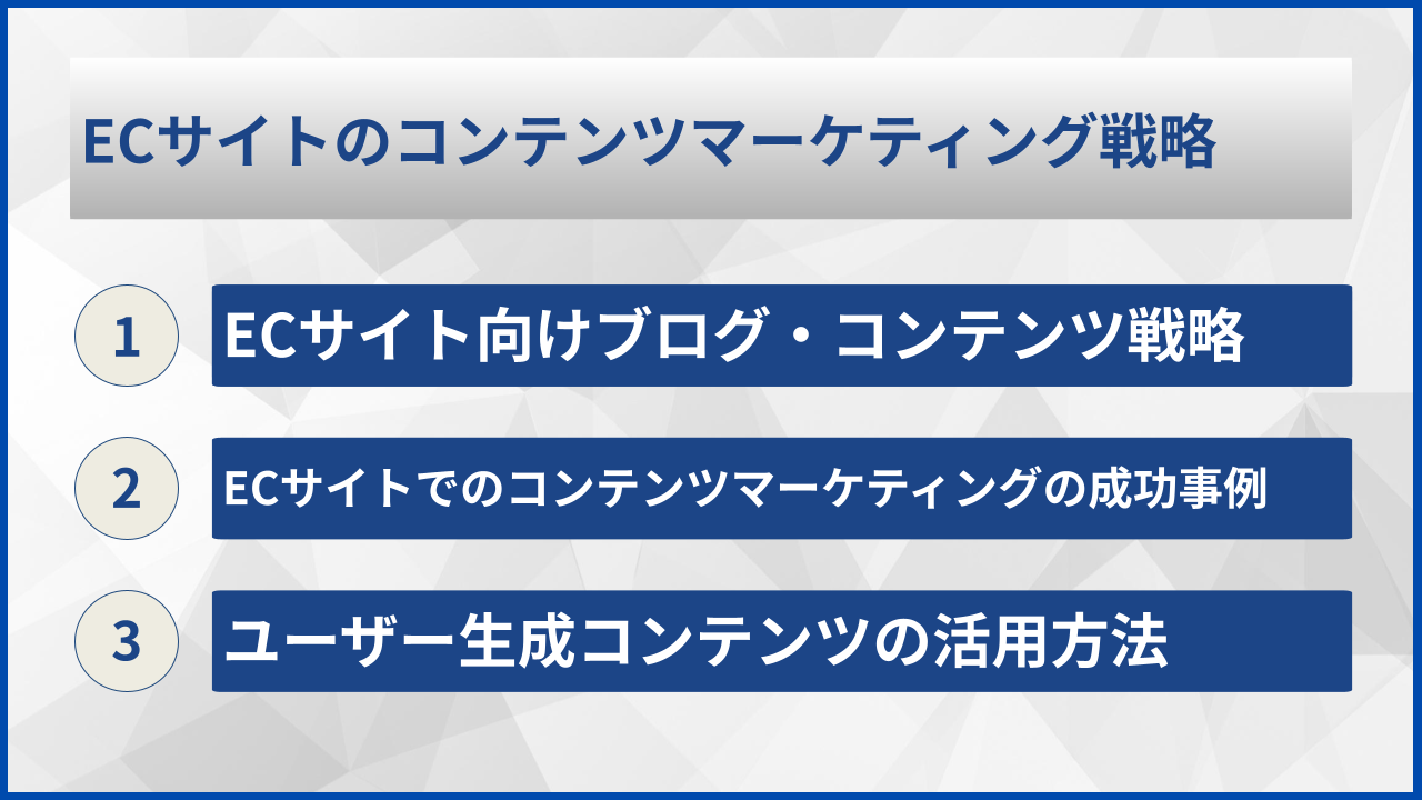 ECサイトのコンテンツマーケティング戦略