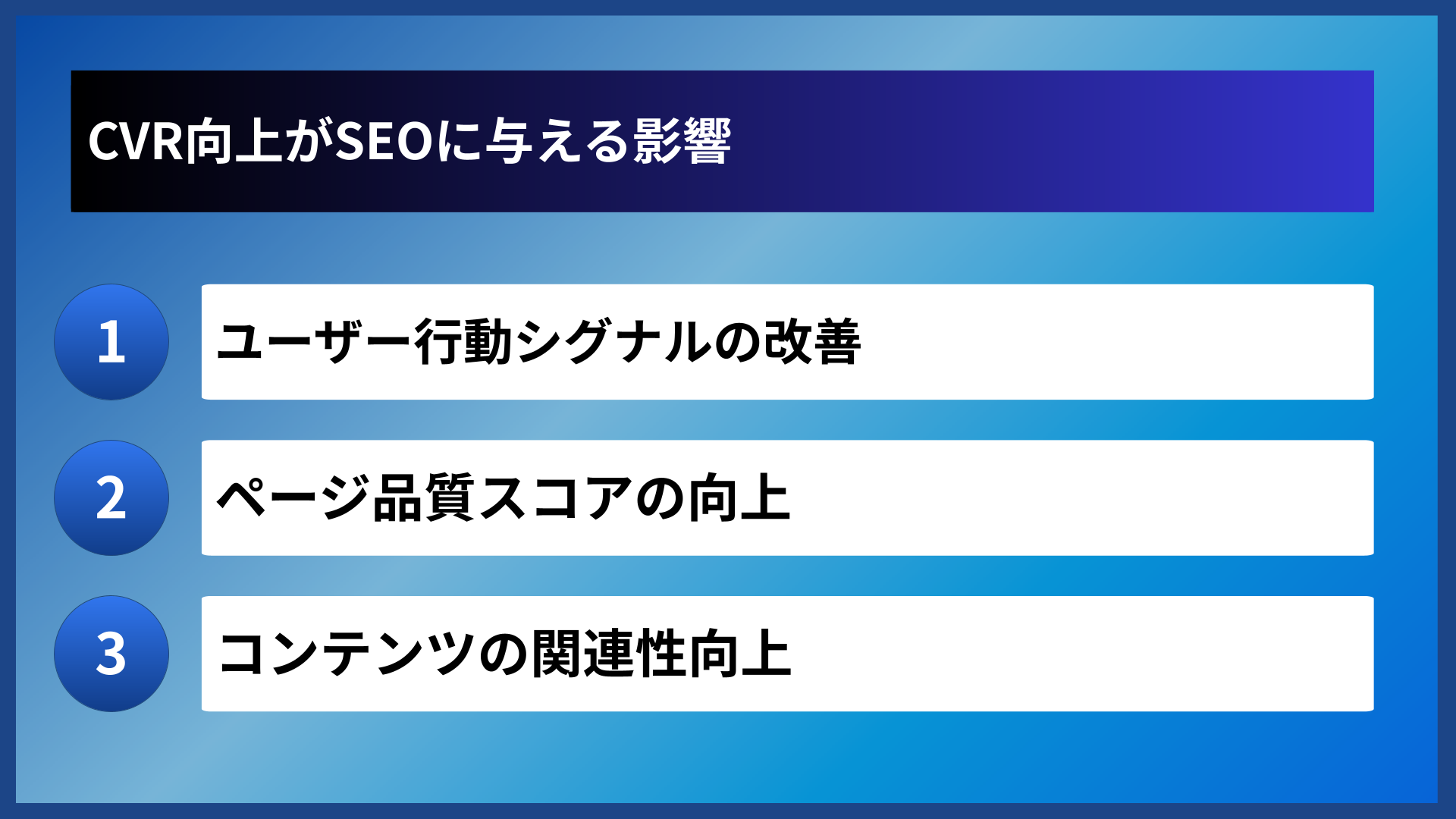 CVR向上がSEOに与える影響