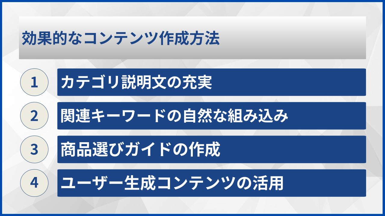 効果的なコンテンツ作成方法