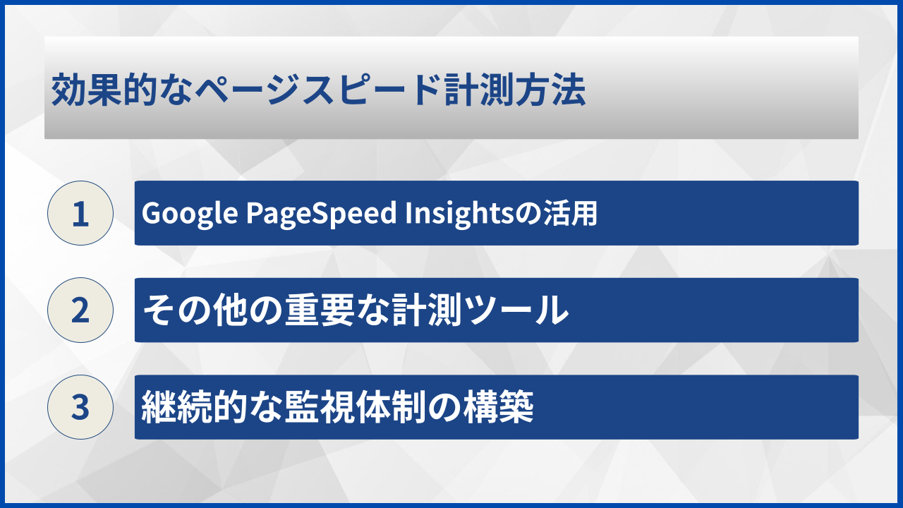 効果的なページスピード計測方法