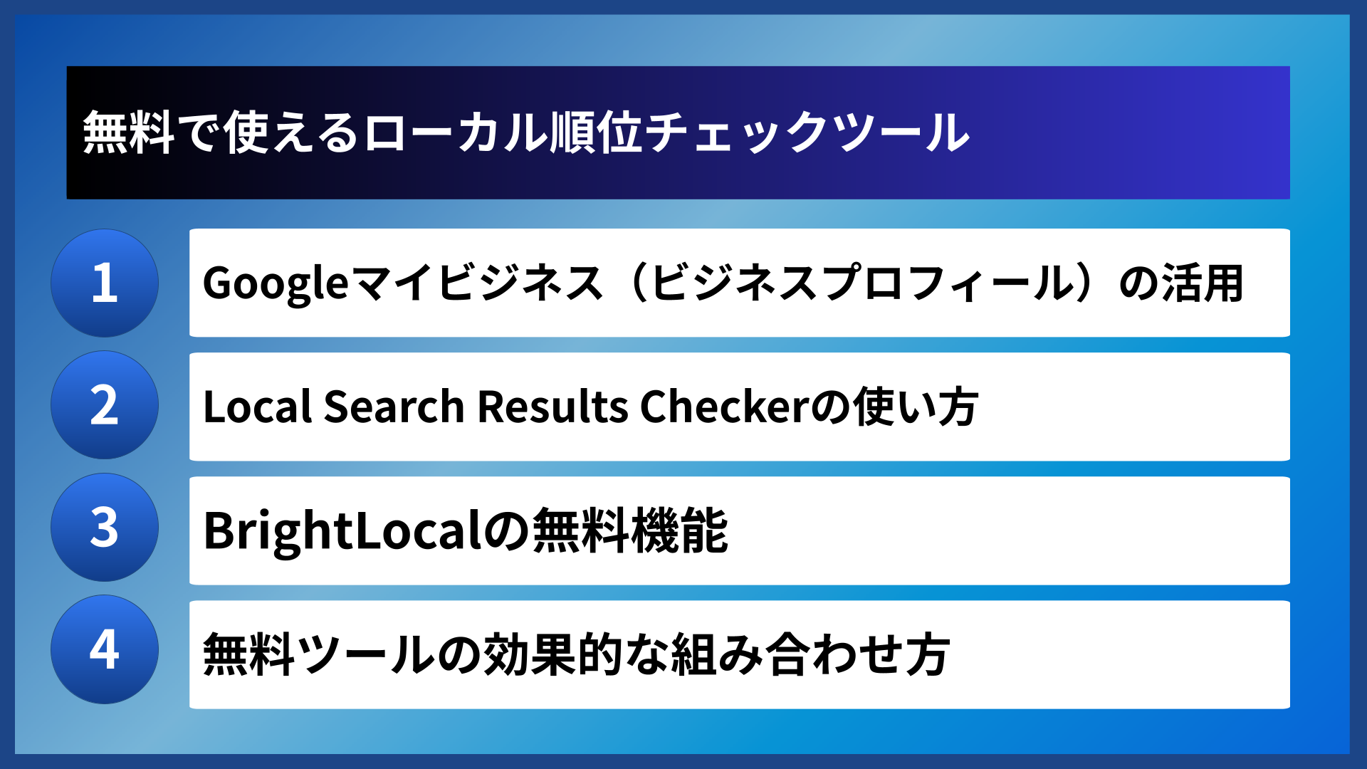 無料で使えるローカル順位チェックツール