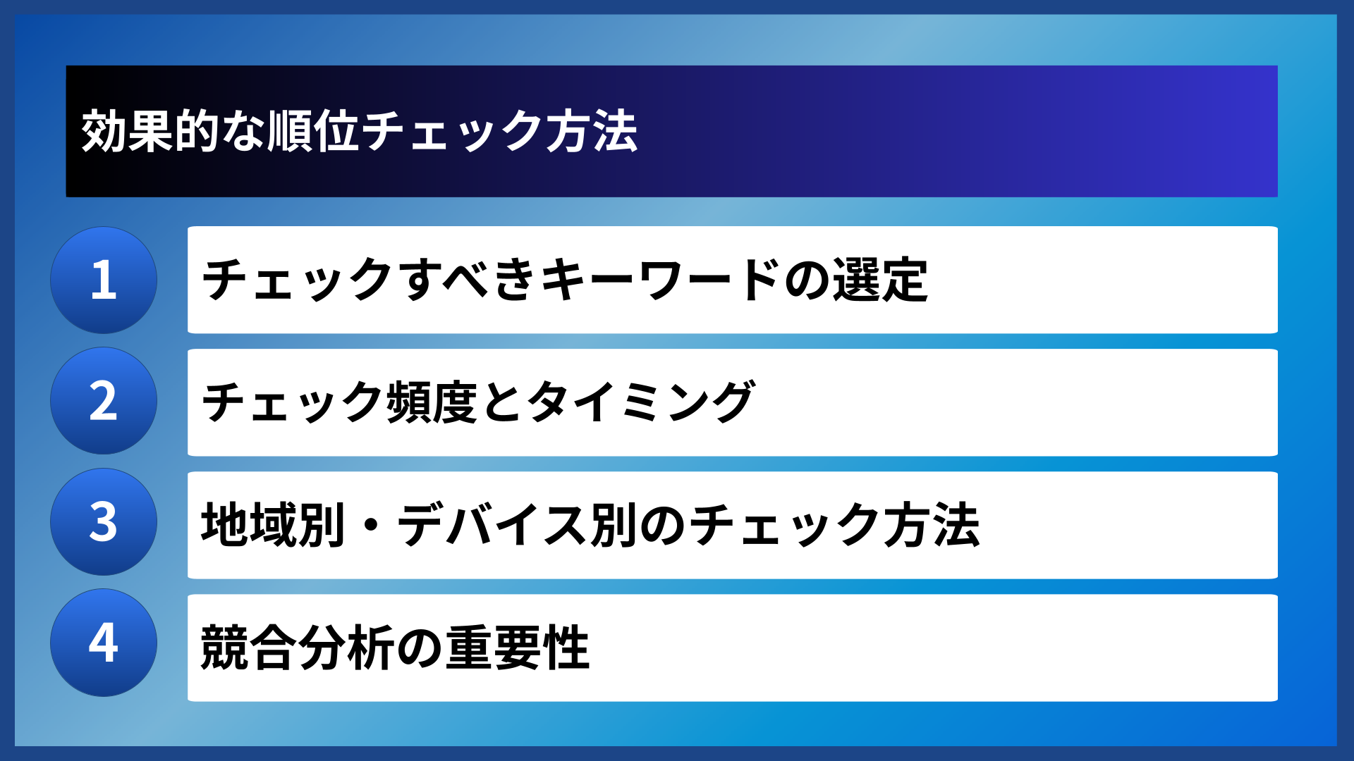 効果的な順位チェック方法