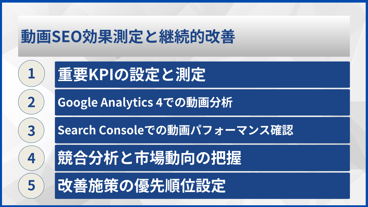 動画SEO効果測定と継続的改善