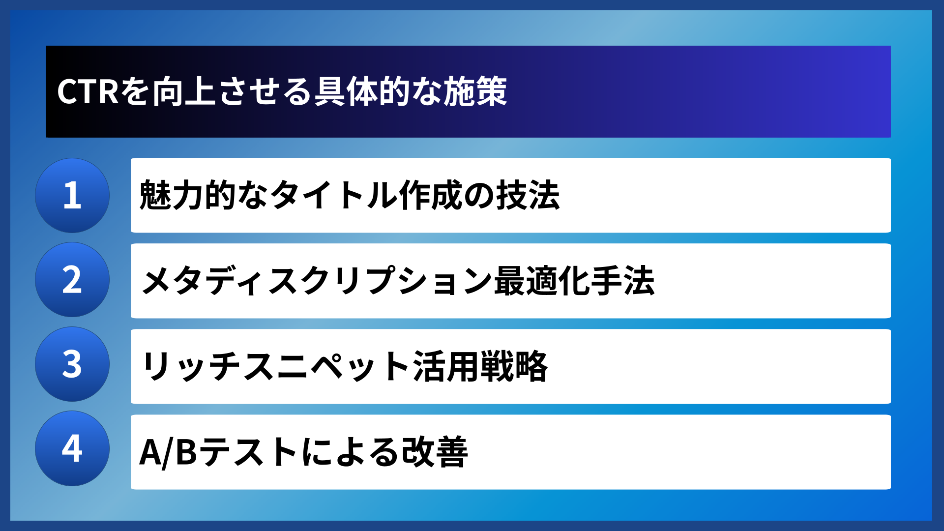 CTRを向上させる具体的な施策