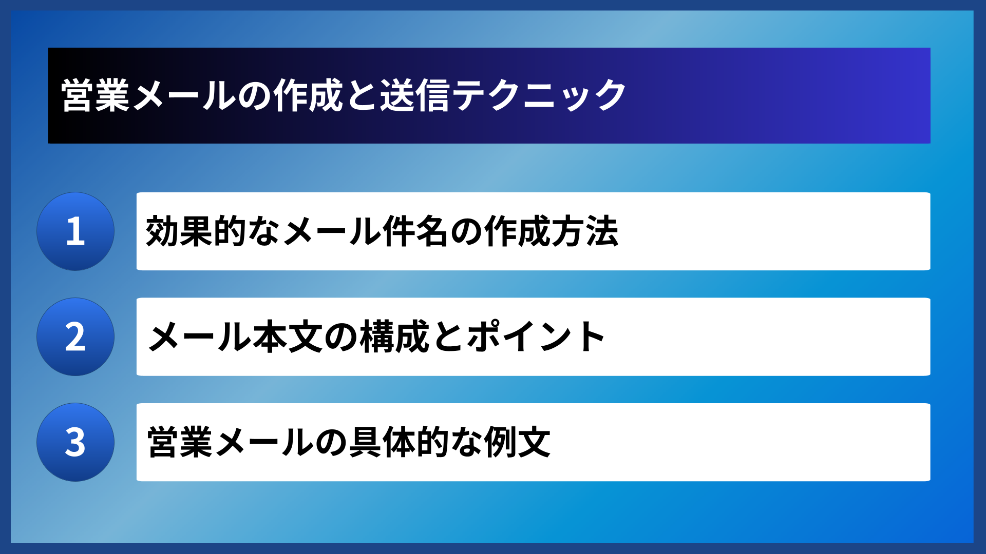 営業メールの作成と送信テクニック