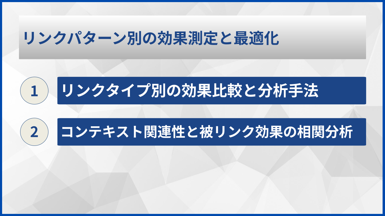 リンクパターン別の効果測定と最適化