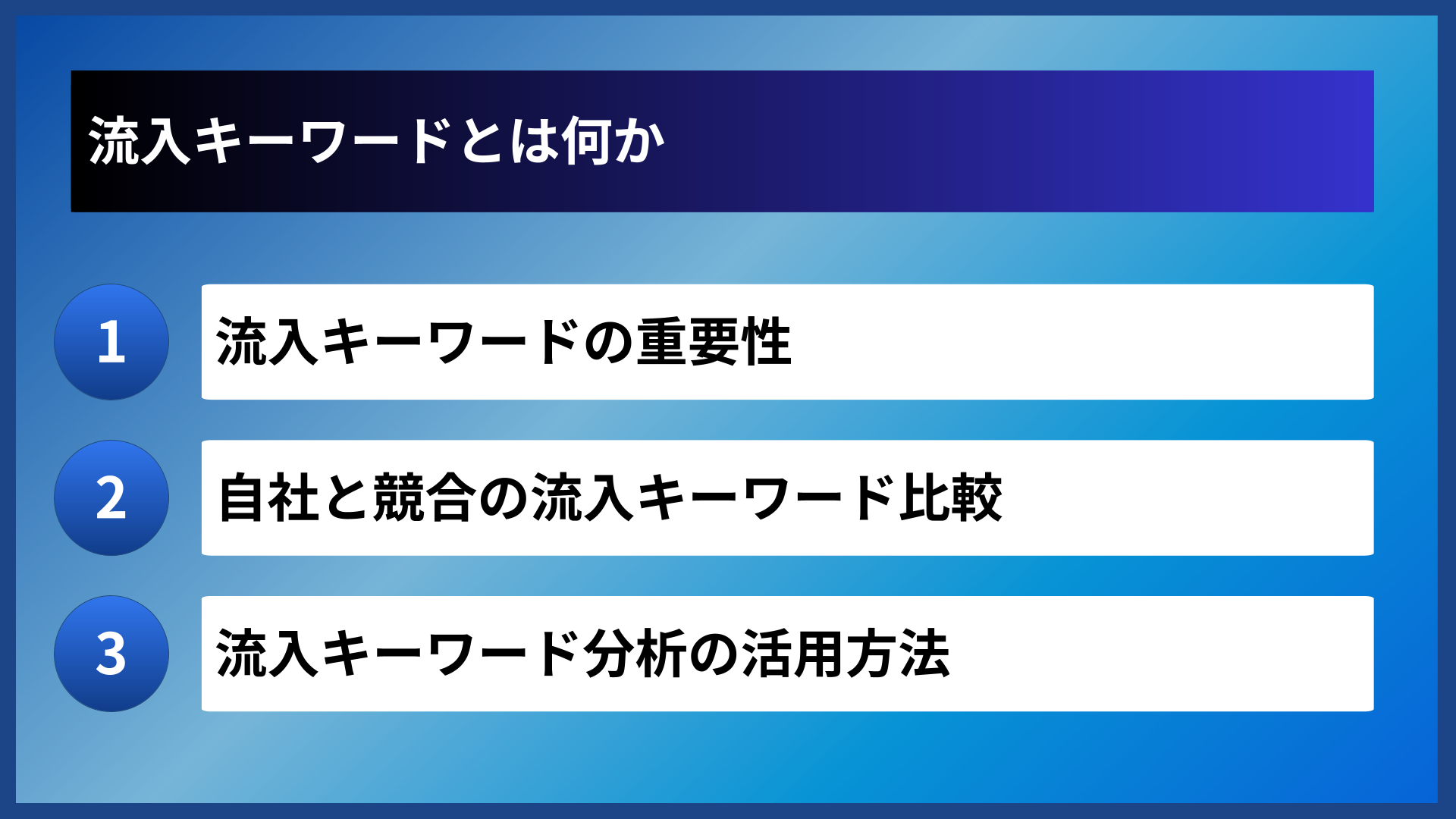 流入キーワードとは何か